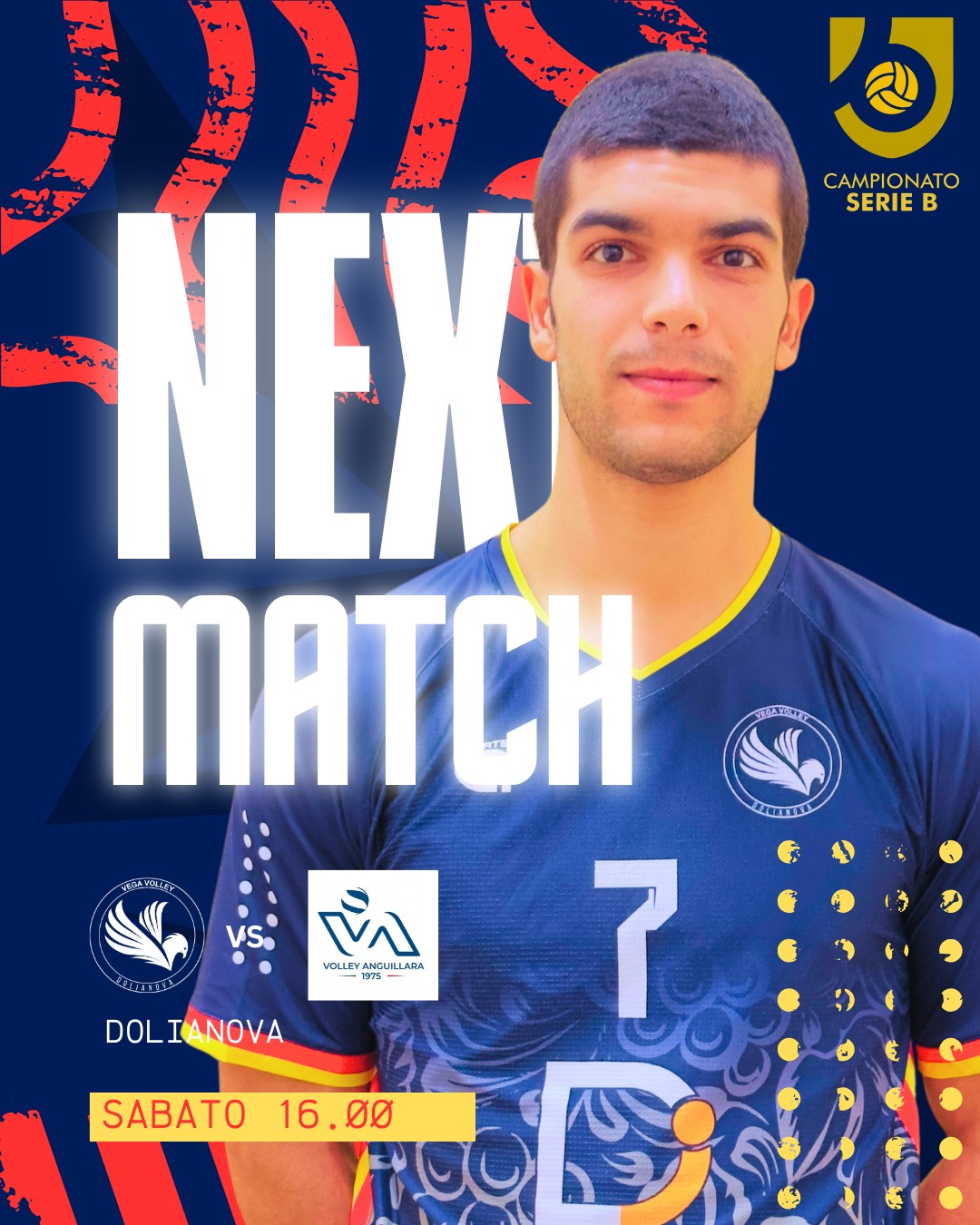 Altra settimana ricca di gare per tutte le nostre squadre.

🟡 Sabato Ore 16.00 - Serie B Maschile -